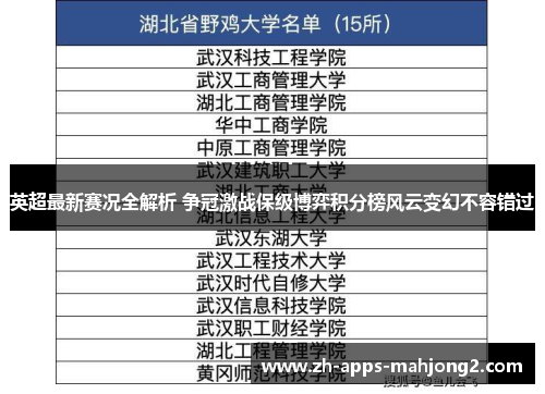 英超最新赛况全解析 争冠激战保级博弈积分榜风云变幻不容错过 英超最新赛况全解析 争冠激战保级博弈积分榜风云变幻不容错过