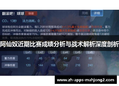 阿仙奴近期比赛成绩分析与战术解析深度剖析